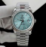 Rolex Day-Date Imitation Watch Ice Blue Dial Cross Pattern VS Factory 40mm - Image 3