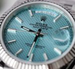 Rolex Day-Date Imitation Watch Ice Blue Dial Cross Pattern VS Factory 40mm - Image 6