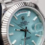 Rolex Day-Date Imitation Watch Ice Blue Dial Cross Pattern VS Factory 40mm - Image 7