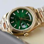Rolex Day-Date Replica Watch Green Index Dial Weight 158 Grams QF Factory 36mm - Image 5