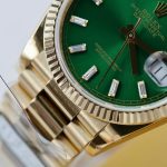 Rolex Day-Date Replica Watch Green Index Dial Weight 158 Grams QF Factory 36mm - Image 7