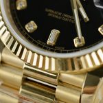 Rolex Day-Date Replica Watches Black Dial President Strap GM Factory 40mm - Image 8