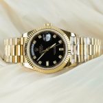 Rolex Day-Date Replica Watches Black Dial President Strap GM Factory 40mm - Image 4