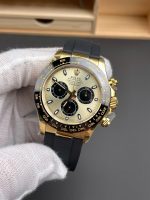 Rolex Daytona 116518 knock Off Watches Champagne Yellow Dial Oysterflex Strap QF Factory 40mm - Image 2