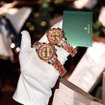 Rolex Daytona 116598SACO Leopard Print Replica Watches 18K Gold Wrapped + Moissanite Diamonds Custom 40mm - Image 3