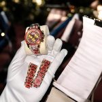 Rolex Daytona 116598SACO Leopard Print Replica Watches 18K Gold Wrapped + Moissanite Diamonds Custom 40mm - Image 9