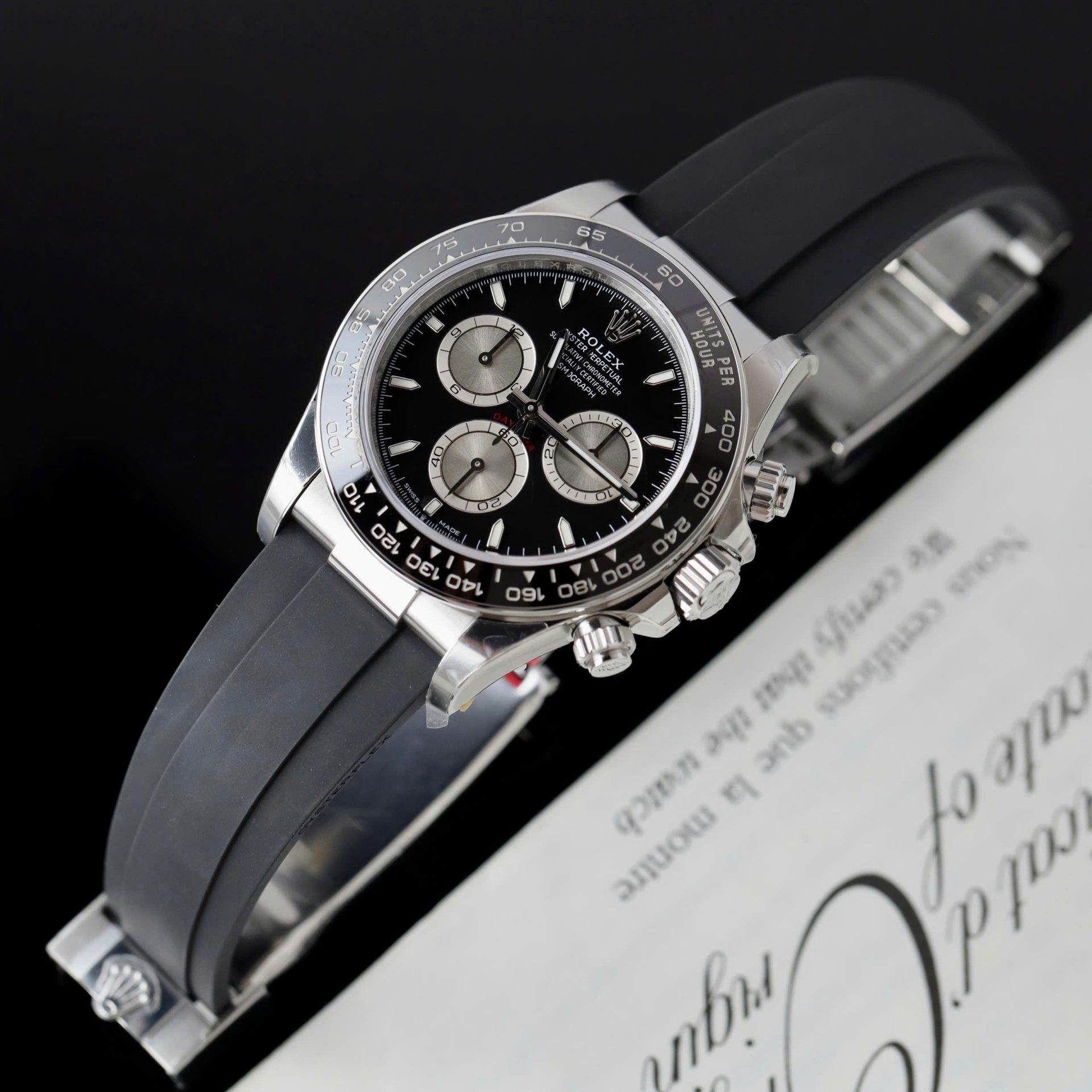 Dong-Ho-Rolex-Daytona-126519-Replica-11-Mat-Den-Coc-So-Da-Quang-Nha-May-VS-40mm-2.jpg Rolex Daytona 126519 Copies Watches Black Dial Weight 137 Grams VS Factory 40mm - Image 1