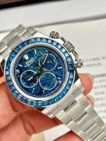Rolex Daytona Arolla Challenge Blue Luxury Imitation Watches Dial Skeleton 40mm - Image 6