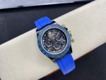 Rolex Daytona By Blaken Fake Watches Skeleton Dial Rubber Strap Blue 40mm