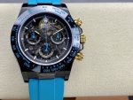 Rolex Daytona By Blaken Luxury Fake Watches Skeleton Dial Rubber Strap Cyan 40mm - Image 2