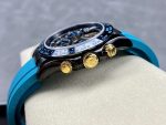 Rolex Daytona By Blaken Luxury Fake Watches Skeleton Dial Rubber Strap Cyan 40mm - Image 6