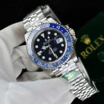 Rolex GMT-Master II Replica Watches Black Dial Bezel Blue Ceramic Jubilee Strap AR Factory 40mm - Image 4