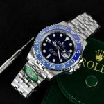 Rolex GMT-Master II Replica Watches Black Dial Bezel Blue Ceramic Jubilee Strap AR Factory 40mm - Image 3
