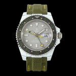Rolex GMT-Master II DiW Replica Watches Gray Dial Fabic Strap 40mm
