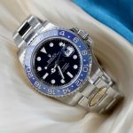 Rolex GMT-Master II Imitation Watches Black Dial Bezel Blue Ceramic Oyster Strap AR Factory 40mm - Image 3