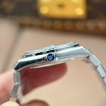 Rolex Land-Dweller 127236 Imitation Watches Ice Blue Dial Honeycomb Pattern Bezel Diamonds CZ Baguette Custom 36mm - Image 8