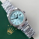 Rolex Luxury Fake Watches Day-Date Ice Blue Dial Weight 186 Grams QF Factory 40mm - Image 3