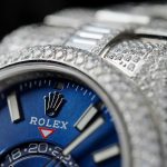 Rolex Sky-Dweller 336934 Blue Dial Fake Watches Full Stone CZ Automatic Movement 42mm - Image 6