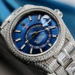 Rolex Sky-Dweller 336934 Blue Dial Fake Watches Full Stone CZ Automatic Movement 42mm - Image 5