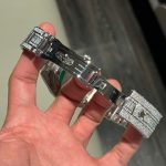 Rolex Sky-Dweller Silver Dial Replica Watches Full Moissanite Diamonds Custom 42mm - Image 9