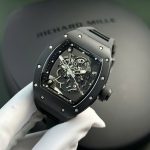 Richard Mille Replica Watch RM055 Black Ceramic Rubber Strap BBR Factory 42.7×49.9mm