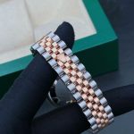 Rolex DateJust watch, chocolate dial, 18K gold plated, custom-made by VS factory, 36mm case diameter. - Image 7