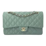 Chanel Classic Flap Medium (25cm) – Muted Grey-Purple Caviar Leather with Gold-Tone Metal
