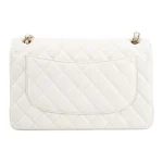 Chanel Classic Flap Jumbo – White Caviar Leather & Gold-Tone Metal - Image 2