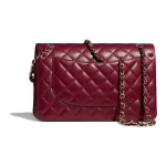 Chanel Classic Flap Jumbo – Burgundy Caviar Leather & Gold-Tone Metal - Image 2
