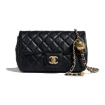 Chanel Classic Flap Mini – Black Lambskin & Gold-Tone Metal – Pearl Crush