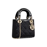Lady Dior Small Bag – Patent Calfskin in Shiny Black - Image 2