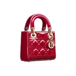 Lady Dior Mini Bag – Cherry Red Patent Leather - Image 3