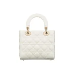 Dior Lady Dior Patent White Medium - Image 3