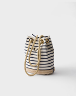Prada Mariner small striped fabric bucket bag - Image 5