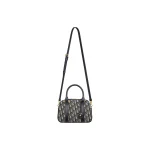 Dior Groove Boston Bag in Black Floral Fabric - Image 2