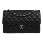Chanel Classic Flap Jumbo – Black Caviar Leather & Silver-Tone Metal