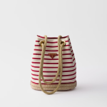Prada Mariner small striped fabric bucket bag