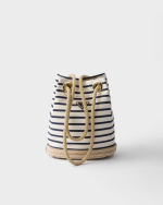 Prada Mariner small striped fabric bucket bag