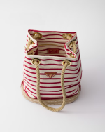 Prada Mariner small striped fabric bucket bag - Image 3