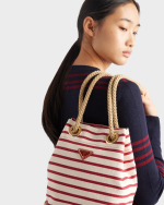 Prada Mariner small striped fabric bucket bag - Image 4