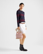 Prada Mariner small striped fabric bucket bag - Image 6