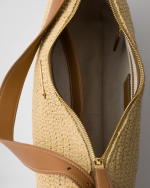 Prada Aimée large crochet and leather bag - Image 2